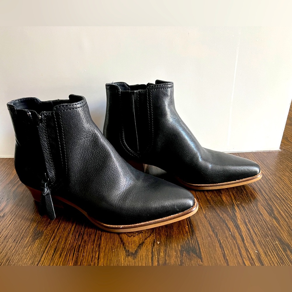 Cole Haan Black Leather Ankle Boots